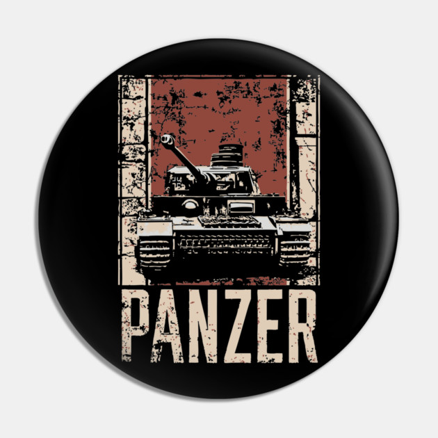 Panzer Tank Poster - Vintage Military Vehicle War Art Pin by TuncGK