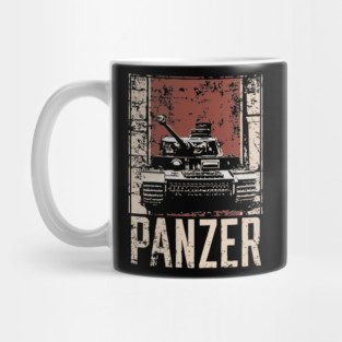 Panzer Tank Poster - Vintage Military Vehicle War Art Mug