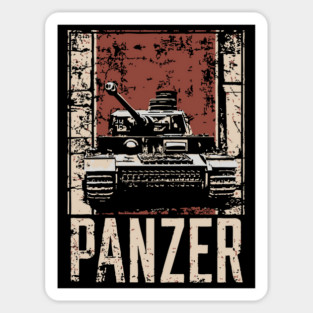 Panzer Tank Poster - Vintage Military Vehicle War Art Magnet