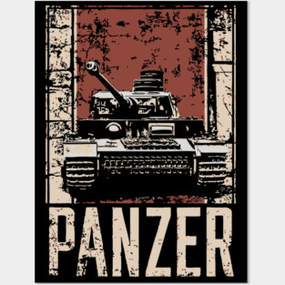Panzer Tank Poster - Vintage Military Vehicle War Art Posters and Art