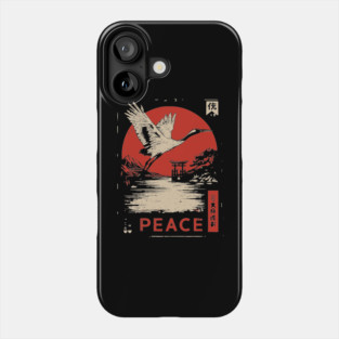 Peace Crane Poster - Vintage Symbol of Hope and Harmony Phone Case