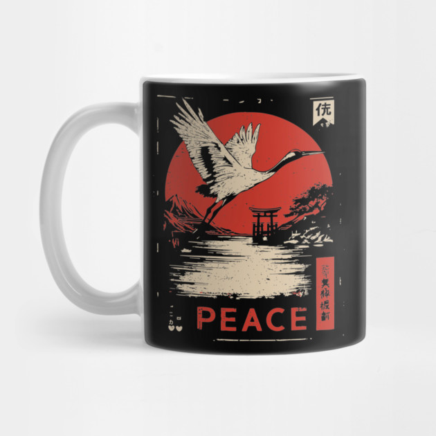 Peace Crane Poster - Vintage Symbol of Hope and Harmony by TuncGK