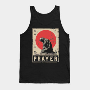 Prayer Meditation Poster - Vintage Spiritual Devotion Artwork Tank Top