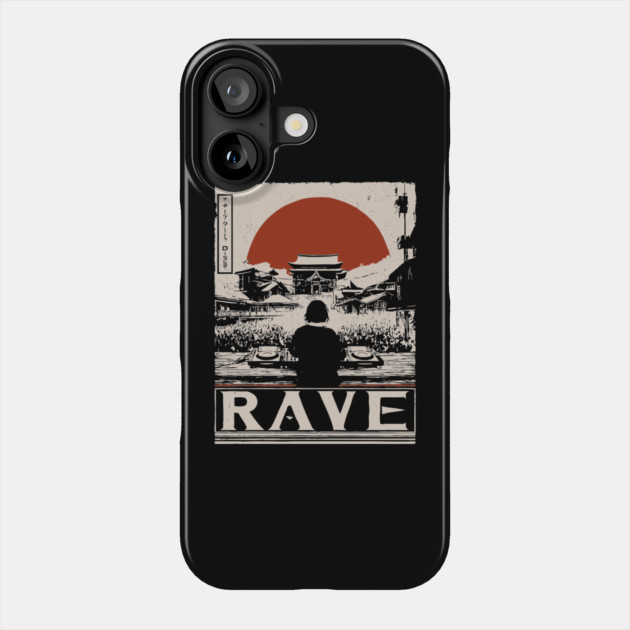 Rave DJ Poster - Vintage Electronic Music Festival Artwork Phone Case by TuncGK