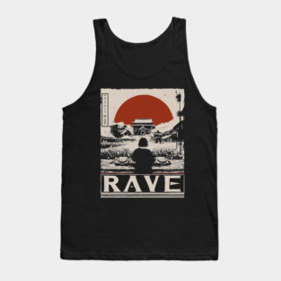 Rave DJ Poster - Vintage Electronic Music Festival Artwork Tank Top