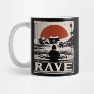 Rave DJ Poster - Vintage Electronic Music Festival Artwork Mug