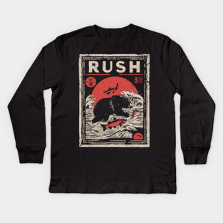 Salmon Rush Poster - Nature's Journey Vintage Wildlife Art Kids Long Sleeve T-Shirt