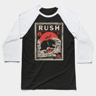 Salmon Rush Poster - Nature's Journey Vintage Wildlife Art Baseball T-Shirt