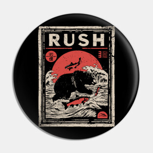 Salmon Rush Poster - Nature's Journey Vintage Wildlife Art Pin