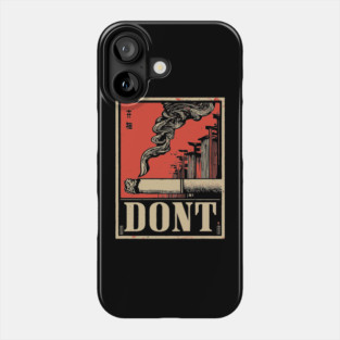 Don't Smoke Poster - Retro Health Poster Phone Case