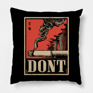 Don't Smoke Poster - Retro Health Poster Pillow