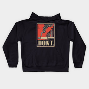 Don't Smoke Poster - Retro Health Poster Kids Hoodie