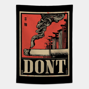 Don't Smoke Poster - Retro Health Poster Tapestry