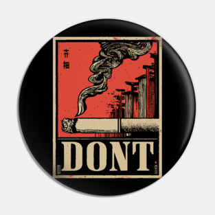 Don't Smoke Poster - Retro Health Poster Pin