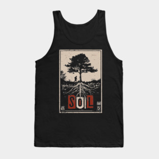 Soil and Tree Roots Poster - Vintage Nature Growth Artwork Tank Top