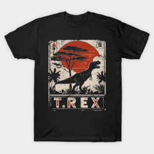 T-Rex Dinosaur Poster - Fierce Jurassic Vintage Artwork T-Shirt