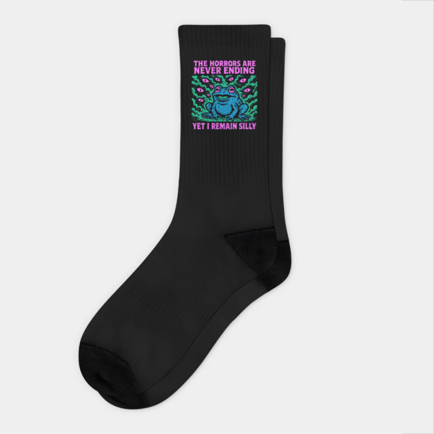 Blue Frog: The Horrors Are Never Ending Yet I Remain Silly Socks by Luxinda