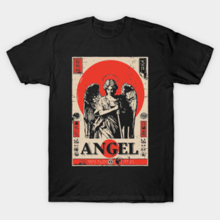 Guardian Angel Poster - Vintage Spiritual Protection Artwork T-Shirt