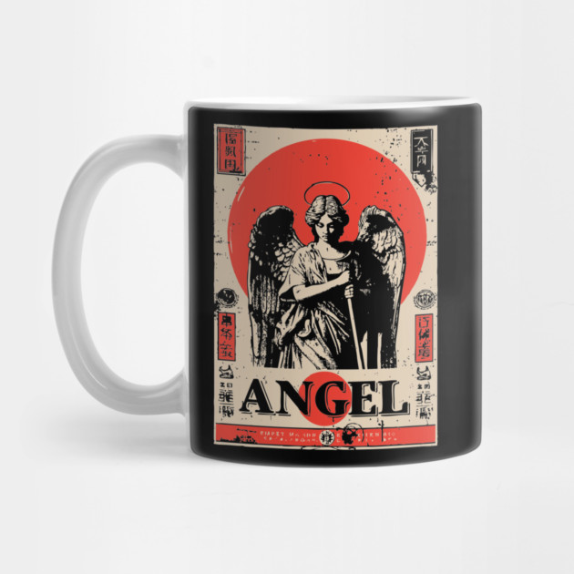 Guardian Angel Poster - Vintage Spiritual Protection Artwork by TuncGK