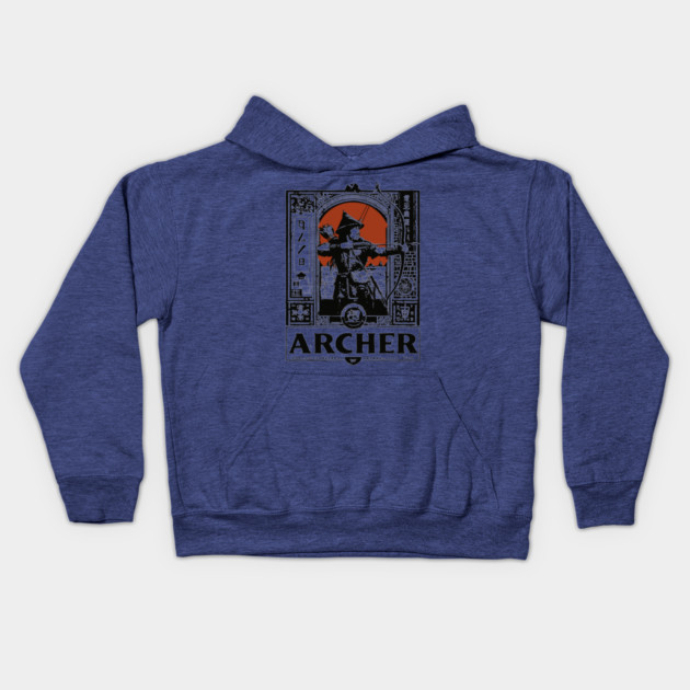 Medieval Archer Poster - Vintage Warrior and Archery Artwork Kids Hoodie by TuncGK