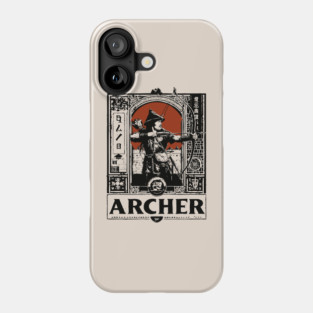 Medieval Archer Poster - Vintage Warrior and Archery Artwork Phone Case