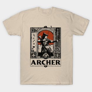 Medieval Archer Poster - Vintage Warrior and Archery Artwork T-Shirt