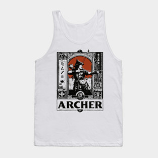 Medieval Archer Poster - Vintage Warrior and Archery Artwork Tank Top