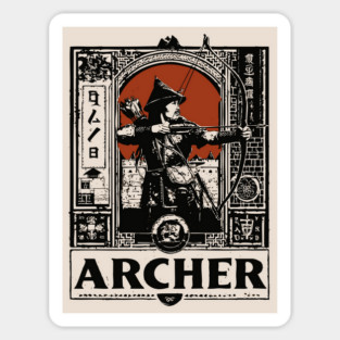 Medieval Archer Poster - Vintage Warrior and Archery Artwork Magnet