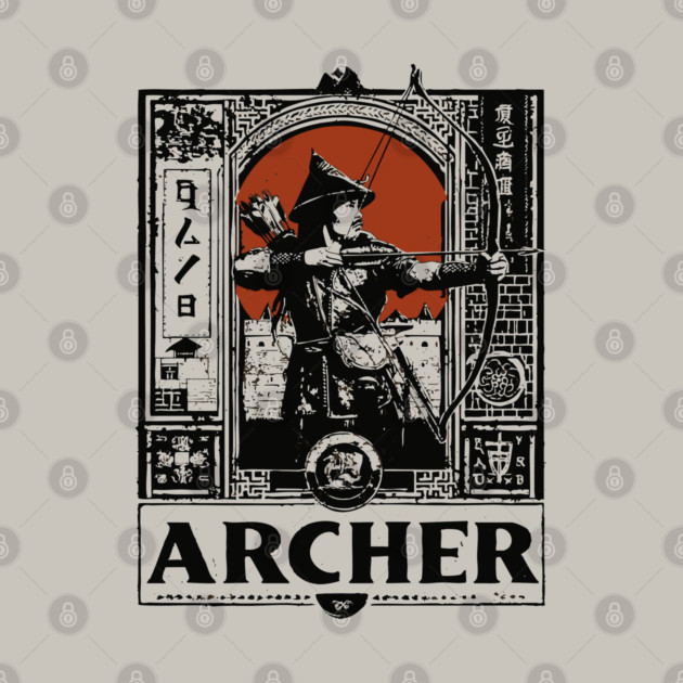 Medieval Archer Poster - Vintage Warrior and Archery Artwork by TuncGK