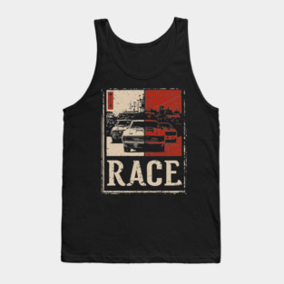 Vintage Car Race Poster - Retro Speed and Racing Artwork Tank Top