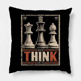Chess Strategy Poster - Vintage Intellectual Battle Artwork Pillow