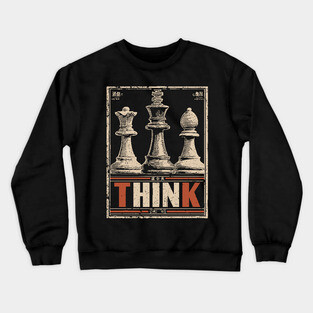 Chess Strategy Poster - Vintage Intellectual Battle Artwork Crewneck Sweatshirt