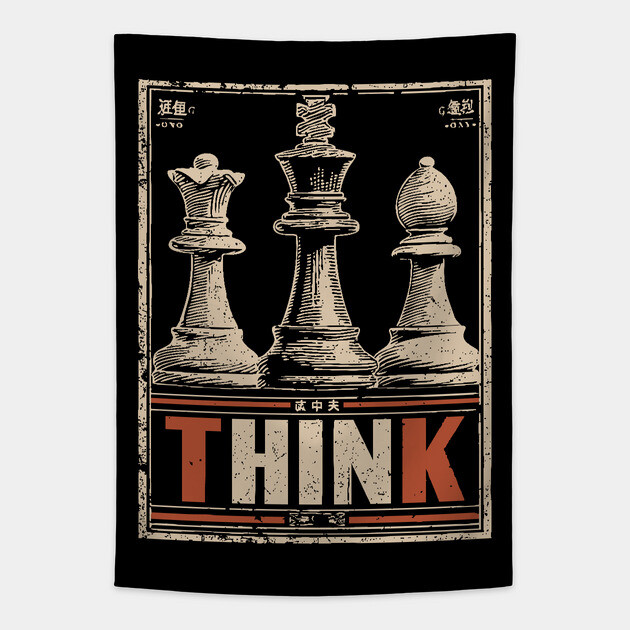 Chess Strategy Poster - Vintage Intellectual Battle Artwork Tapestry by TuncGK
