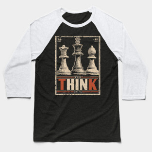 Chess Strategy Poster - Vintage Intellectual Battle Artwork Baseball T-Shirt