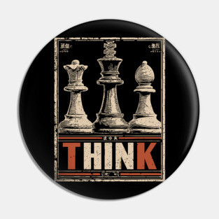 Chess Strategy Poster - Vintage Intellectual Battle Artwork Pin