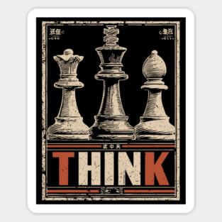 Chess Strategy Poster - Vintage Intellectual Battle Artwork Sticker