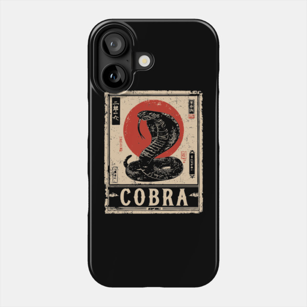 Cobra Snake Poster - Vintage Deadly Predator Wildlife Art Phone Case by TuncGK