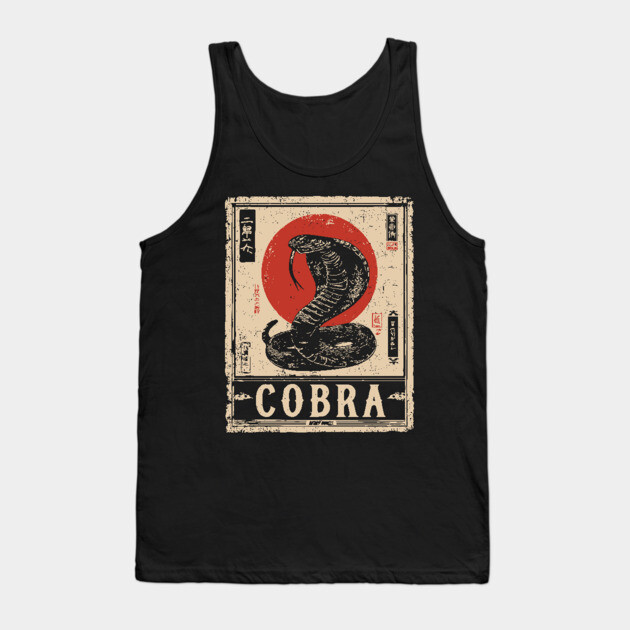 Cobra Snake Poster - Vintage Deadly Predator Wildlife Art Tank Top by TuncGK