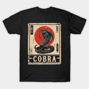 Cobra Snake Poster - Vintage Deadly Predator Wildlife Art T-Shirt