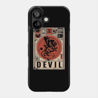 Devil Warrior Poster - Vintage Mythical Demon Battle Art Phone Case