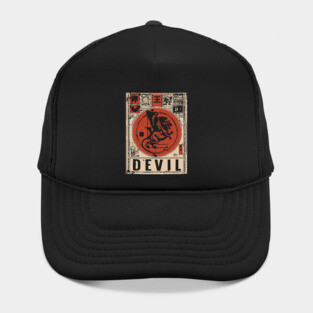 Devil Warrior Poster - Vintage Mythical Demon Battle Art Hat