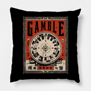 Casino Gamble Poster - Vintage Luck and Risk Artwork Pillow