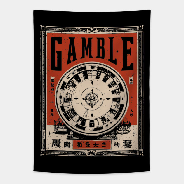 Casino Gamble Poster - Vintage Luck and Risk Artwork Tapestry by TuncGK