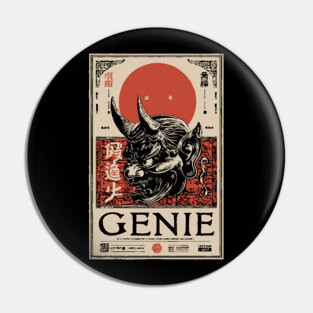 Genie Mythology Poster - Vintage Magic and Fantasy Artwork Pin
