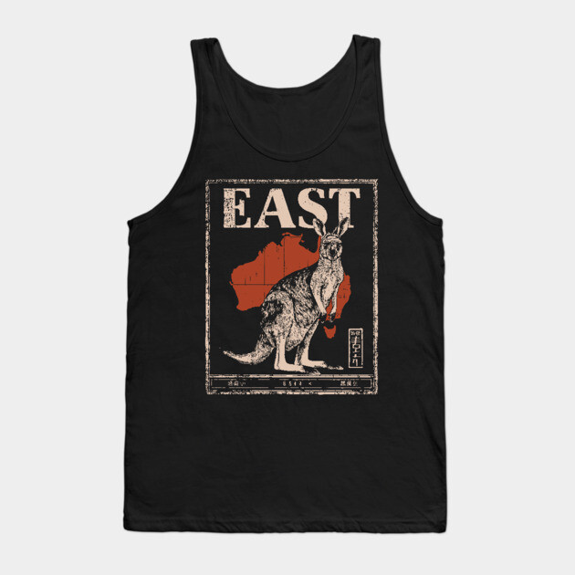 East Kangaroo Poster - Vintage Australian Wildlife Art Tank Top by TuncGK