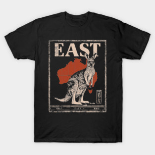 East Kangaroo Poster - Vintage Australian Wildlife Art T-Shirt