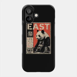 East Panda Poster - Vintage Asian Wildlife Conservation Art Phone Case