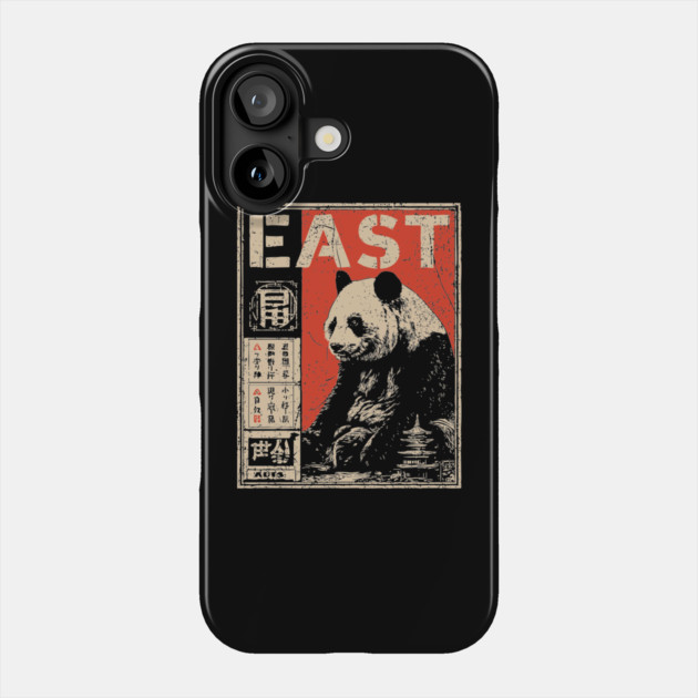 East Panda Poster - Vintage Asian Wildlife Conservation Art Phone Case by TuncGK