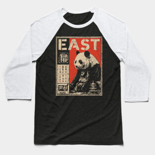 East Panda Poster - Vintage Asian Wildlife Conservation Art Baseball T-Shirt