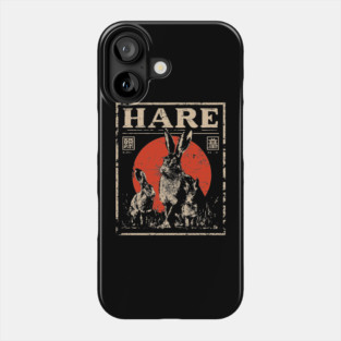 Hare Wildlife Poster - Vintage Swift Nature Runner Art Phone Case